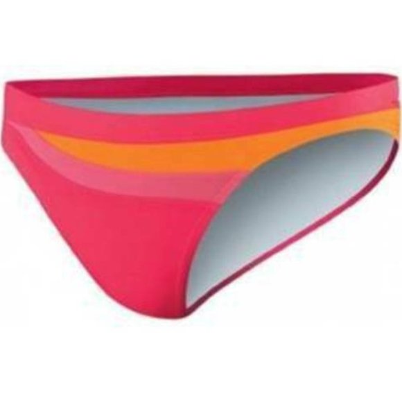 Womens Nike Swim Bottoms XL Beach Volleyball Motion Bikini Brief Pink Orange - Picture 1 of 4